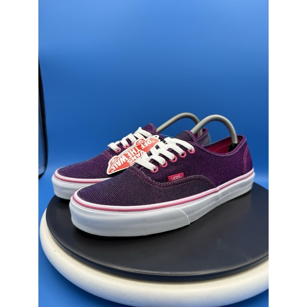VANS Authentic Magenta Shimmer Teal Sparkle Womens Size 10 Skater Sneakers Shoes